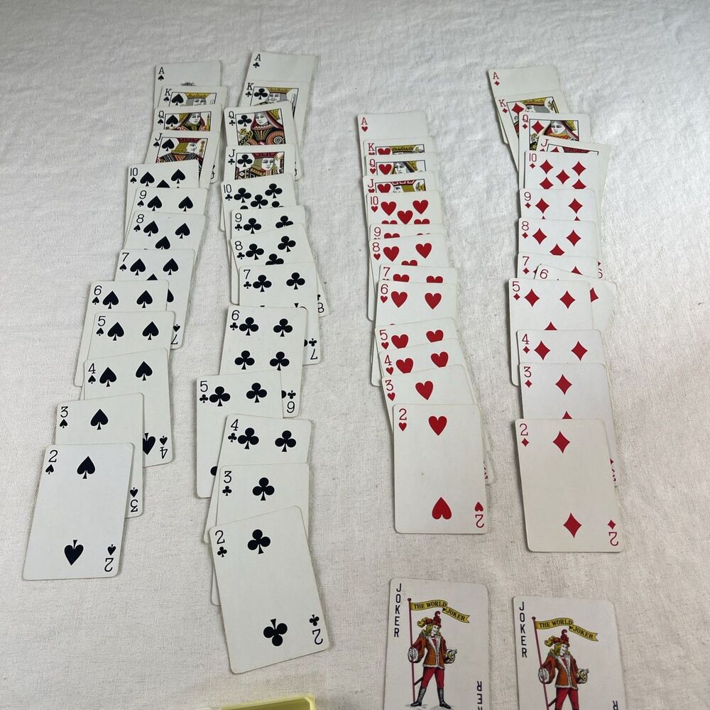Vintage Howdy From Texas Playing Cards w/ Joker & Case British Hong Kong